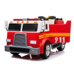 Elektrické autíčko - hasičské - červené